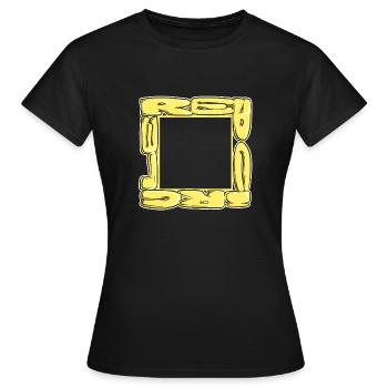 Rotes Quadrat - Frauen T-Shirt - Schwarz - Vorne - AI Model Female 172 dark (172cm)