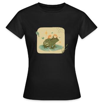 Princesse Grenouille - T-shirt Femme - noir - Devant - AI Model Female 172 dark (172cm)