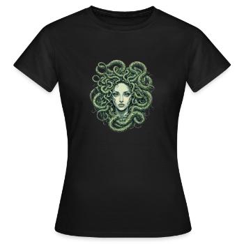 Medusa the Gorgon - Women's T-Shirt - black - Front - AI Model Female 172 dark (172cm)