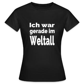 Weltall - Frauen T-Shirt - Schwarz - Vorne - AI Model Female 172 dark (172cm)