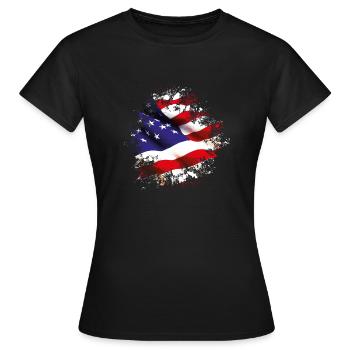 splat États-Unis - T-shirt Femme - noir - Devant - AI Model Female 172 dark (172cm)