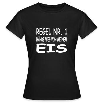 Eis - Frauen T-Shirt - Schwarz - Vorne - AI Model Female 172 dark (172cm)