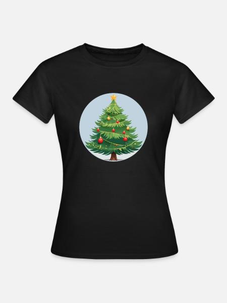 Weihnachtsbaum - Frauen T-Shirt - Schwarz