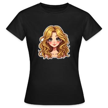 FILLE SPAGHETTI - T-shirt Femme - noir - Devant - AI Model Female 172 dark (172cm)