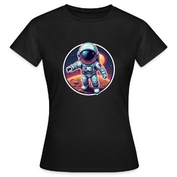FUTURE ASTRONAUT - Women's T-Shirt - black - Front - AI Model Female 172 dark (172cm)