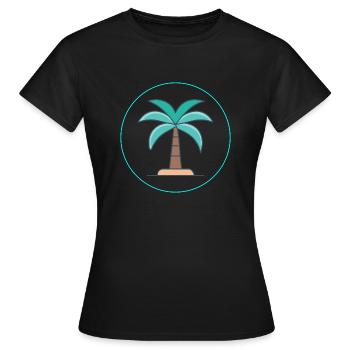 Palme - Frauen T-Shirt - Schwarz - Vorne - AI Model Female 172 dark (172cm)