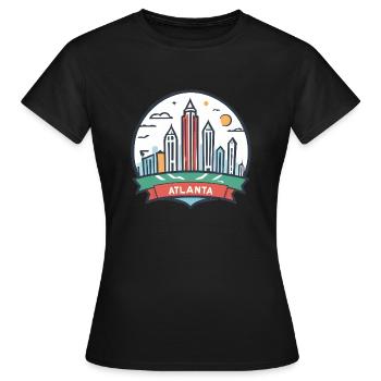 Atlanta Georgia USA - Frauen T-Shirt - Schwarz - Vorne - AI Model Female 172 dark (172cm)