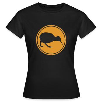 Kiwi - Neuseeland - New Zealand - Maori - Aotearoa - Frauen T-Shirt - Schwarz - Vorne - AI Model Female 172 dark (172cm)