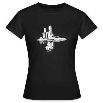 Spaceship - Frauen T-Shirt - Schwarz - Vorne - AI Model Female 172 dark (172cm)