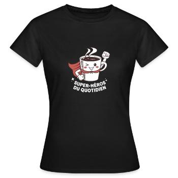 Super-héros du quotidien - T-shirt Femme - noir - Devant - AI Model Female 172 dark (172cm)