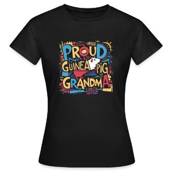 Mamie Cochon d’Inde - Fière grand-mère - T-shirt Femme - noir - Devant - AI Model Female 172 dark (172cm)