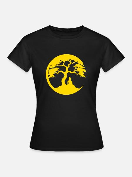 Buddha, Zen-Kreis - Frauen T-Shirt - Schwarz