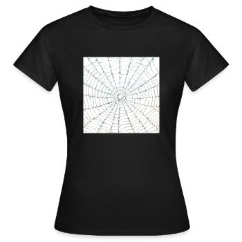 Conception de toile d’araignée - T-shirt Femme - noir - Devant - AI Model Female 172 dark (172cm)