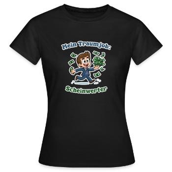 Mein Traumjob: Scheinwerfer - Witziges Wortspiel - Frauen T-Shirt - Schwarz - Vorne - AI Model Female 172 dark (172cm)