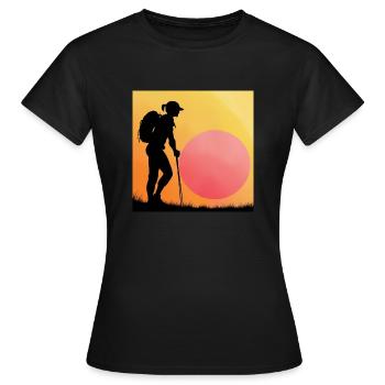 Coucher de soleil - T-shirt Femme - noir - Devant - AI Model Female 172 dark (172cm)