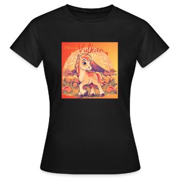 Vulkan ist da ! - Frauen T-Shirt - Schwarz - Vorne - AI Model Female 172 dark (172cm)
