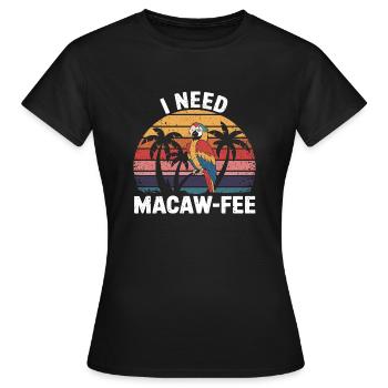 Tropical coffee request - Women's T-Shirt - black - Front - AI Model Female 172 dark (172cm)