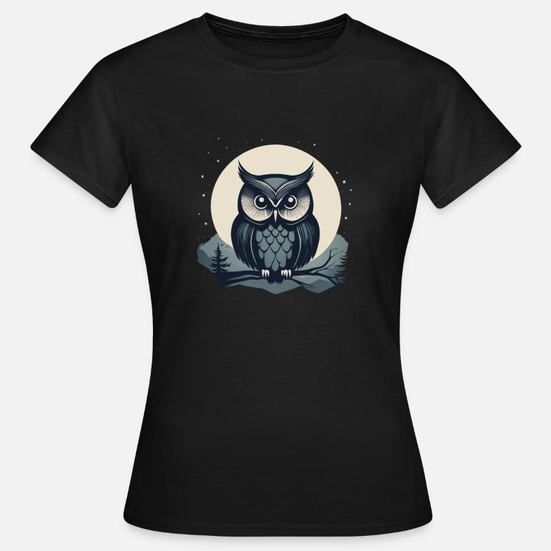 Stylized Owl - Women's T-Shirt - black