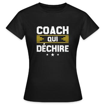Coach Who - Women's T-Shirt - black - Front - AI Model Female 172 dark (172cm)