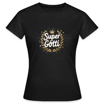 Firmgötti Taufgötti Göti Götti Geschenk - Frauen T-Shirt - Schwarz - Vorne - AI Model Female 172 dark (172cm)