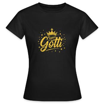 Firmgötti Taufgötti Göti Fragen Super Götti - Frauen T-Shirt - Schwarz - Vorne - AI Model Female 172 dark (172cm)