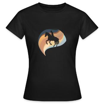 Pferd Wildpferd Pferdesport - Frauen T-Shirt - Schwarz - Vorne - AI Model Female 172 dark (172cm)