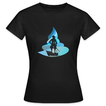 Pirate Pirate Tête de Pirate - T-shirt Femme - noir - Devant - AI Model Female 172 dark (172cm)