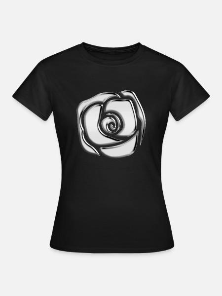 Chrome Rose T-Shirt - Frauen T-Shirt - Schwarz