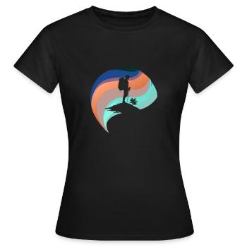 Hiking Hike - Women's T-Shirt - black - Front - AI Model Female 172 dark (172cm)