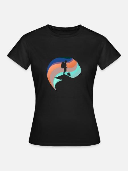 Wandern Wanderung - Frauen T-Shirt - Schwarz