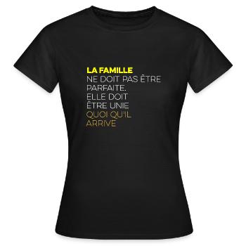 Family - Women's T-Shirt - black - Front - AI Model Female 172 dark (172cm)