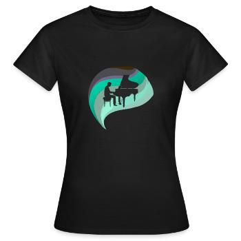 Instrument École de Musique Orchestre - T-shirt Femme - noir - Devant - AI Model Female 172 dark (172cm)