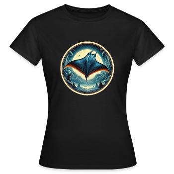 Raie - T-shirt Femme - noir - Devant - AI Model Female 172 dark (172cm)