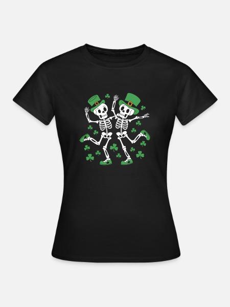 Feier der tanzenden Skelette - Frauen T-Shirt - Schwarz