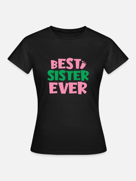 Beste Schwester - Frauen T-Shirt - Schwarz