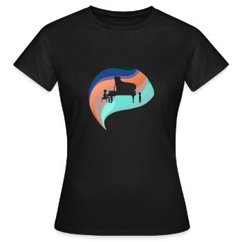 Instrument de pianiste - T-shirt Femme - noir - Devant - AI Model Female 172 dark (172cm)