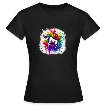 Zodiac: Stier - Frauen T-Shirt - Schwarz - Vorne - AI Model Female 172 dark (172cm)