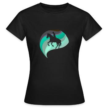 Pferd Pferdesport Wildpferd - Frauen T-Shirt - Schwarz - Vorne - AI Model Female 172 dark (172cm)