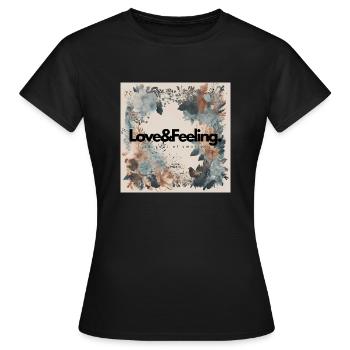 Sentiment d’amour - T-shirt Femme - noir - Devant - AI Model Female 172 dark (172cm)