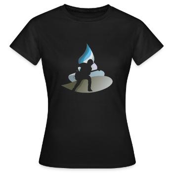 Elektrogitarre Basser Hardrock - Frauen T-Shirt - Schwarz - Vorne - AI Model Female 172 dark (172cm)