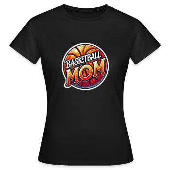 Basketball Mom Mamma - Frauen T-Shirt - Schwarz - Vorne - AI Model Female 172 dark (172cm)