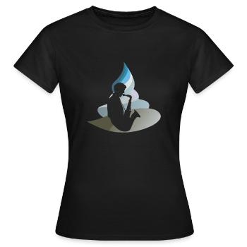 Jazz - T-shirt Femme - noir - Devant - AI Model Female 172 dark (172cm)