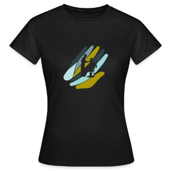 Friseur Frisur Frisör - Frauen T-Shirt - Schwarz - Vorne - AI Model Female 172 dark (172cm)