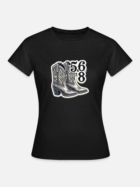 Linedance Geschenk - Frauen T-Shirt - Schwarz