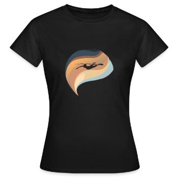 Schwimmen Apnoe - Frauen T-Shirt - Schwarz - Vorne - AI Model Female 172 dark (172cm)