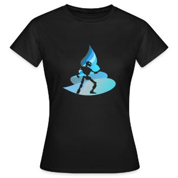 Robot Tech Scifi - T-shirt Femme - noir - Devant - AI Model Female 172 dark (172cm)
