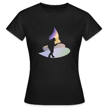 Guitare Guitare électrique - T-shirt Femme - noir - Devant - AI Model Female 172 dark (172cm)