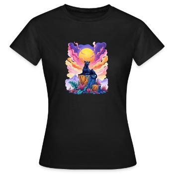 Panther au sommet - T-shirt Femme - noir - Devant - AI Model Female 172 dark (172cm)