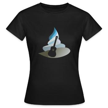 Elektrogitarre Heavy - Frauen T-Shirt - Schwarz - Vorne - AI Model Female 172 dark (172cm)