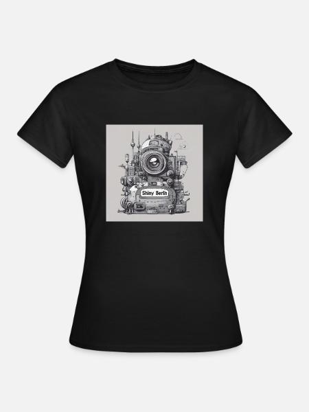 Berlin Planet - Frauen T-Shirt - Schwarz